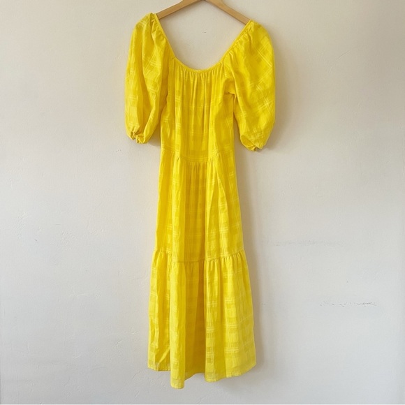 NWOT Solid & Striped Peasant Puff Sleeve Midi Dress - Picture 4 of 7